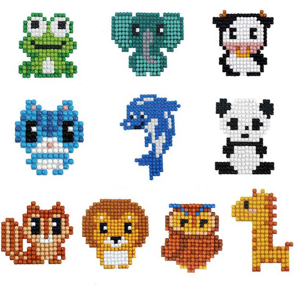 5D Diamond Painting Sticker Set with Animals for Kids