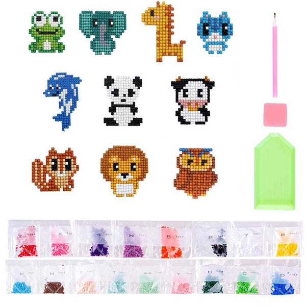 5D Diamond Painting Sticker Set with Animals for Kids