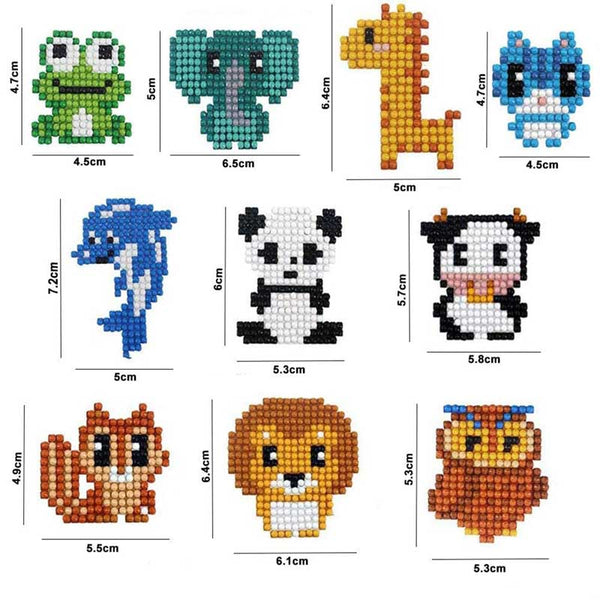 5D Diamond Painting Sticker Set with Animals for Kids