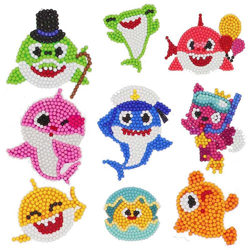5D Diamond Painting Sticker Set Underwater Animals for Kids