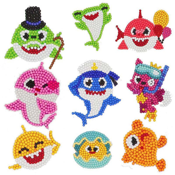5D Diamond Painting Sticker Set Underwater Animals for Kids