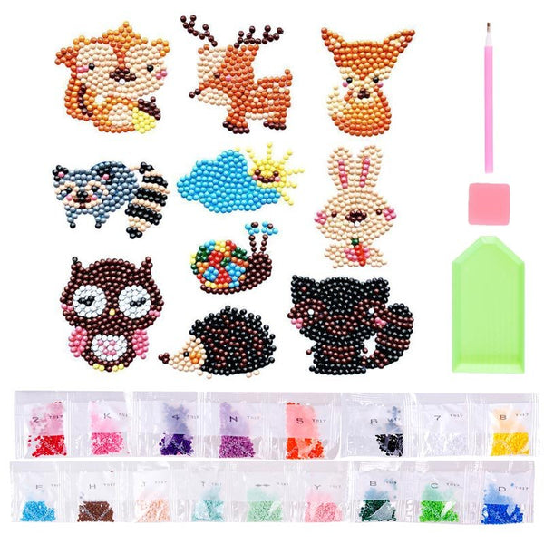 5D Diamond Painting Sticker Set Forest Animals for Kids