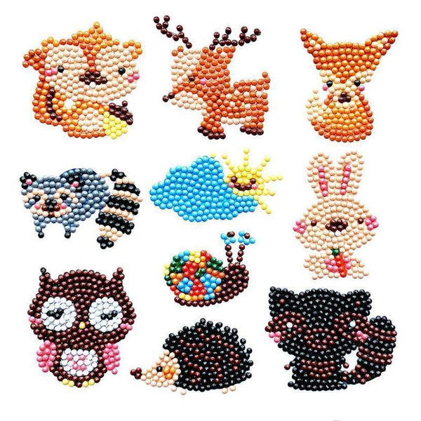 5D Diamond Painting Sticker Set Forest Animals for Kids