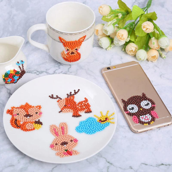 5D Diamond Painting Sticker Set Forest Animals for Kids