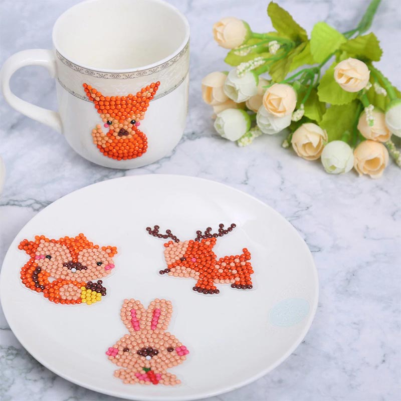 5D Diamond Painting Sticker Set Forest Animals for Kids