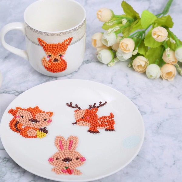 5D Diamond Painting Sticker Set Forest Animals for Kids