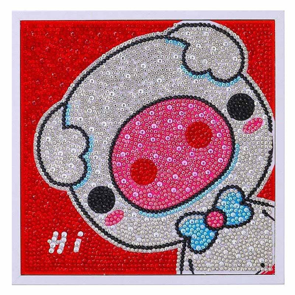 5D Kids Diamond Painting Pig with Picture Frame