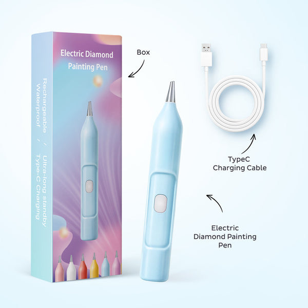 Electric Diamond Painting Pen – Rechargeable with Vacuum Suction