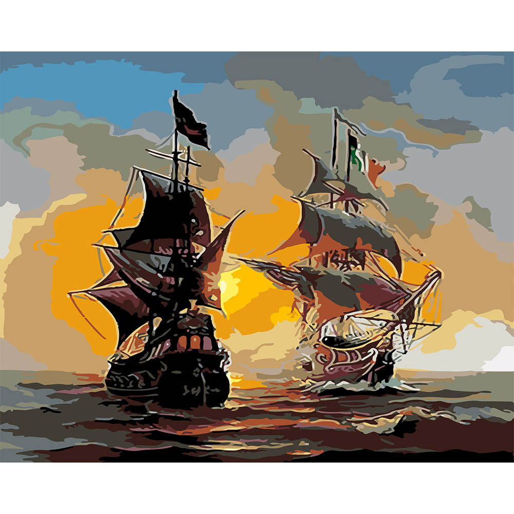 paint by numbers | Battleship | intermediate ships and boats | FiguredArt