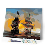 paint by numbers | Battleship | intermediate ships and boats | FiguredArt