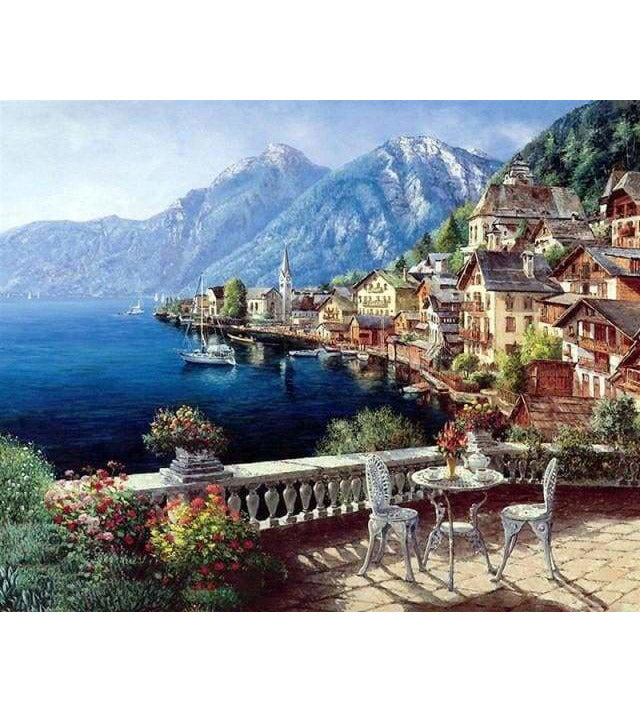 paint by numbers | Beautiful Seaside and Mountains | advanced landscapes | FiguredArt