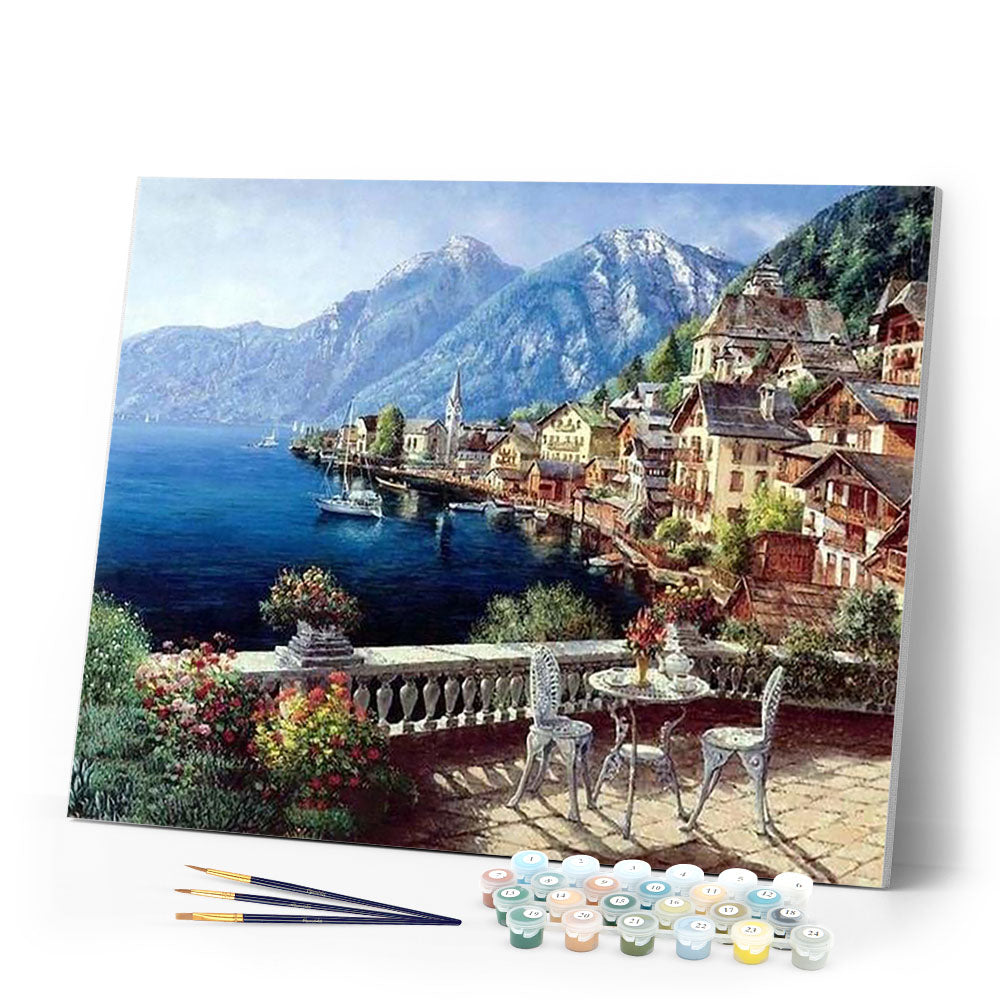 paint by numbers | Beautiful Seaside and Mountains | advanced landscapes | FiguredArt