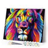 paint by numbers | Lion Pop Art | animals beginners easy lions Pop Art | FiguredArt