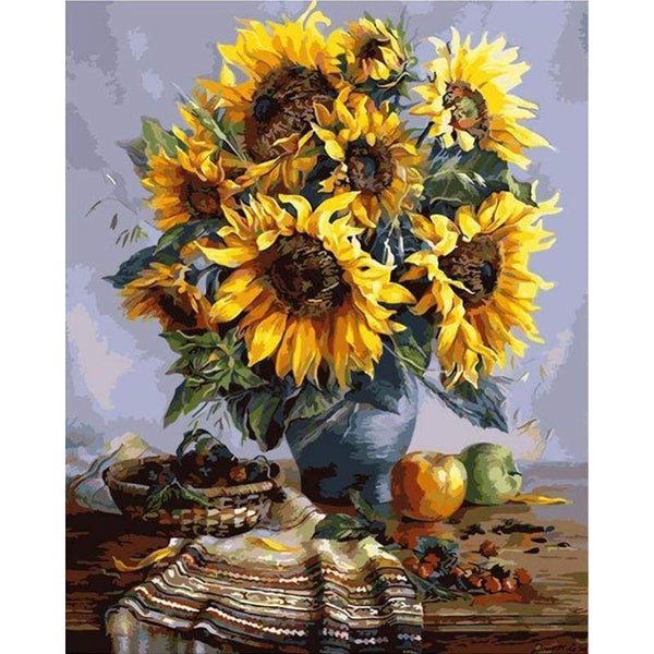paint by numbers | Bouquet of Sunflowers | flowers intermediate | FiguredArt