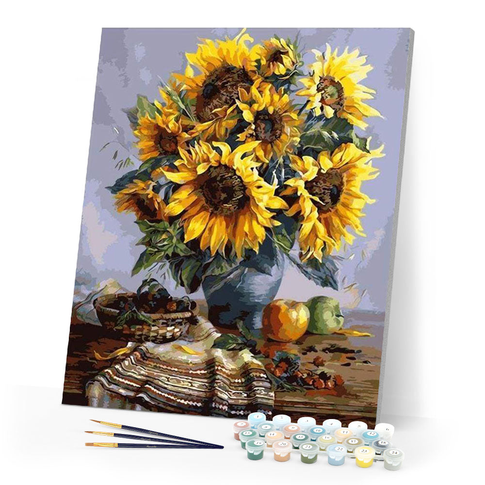 paint by numbers | Bouquet of Sunflowers | flowers intermediate | FiguredArt