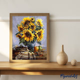 paint by numbers | Bouquet of Sunflowers | flowers intermediate | FiguredArt