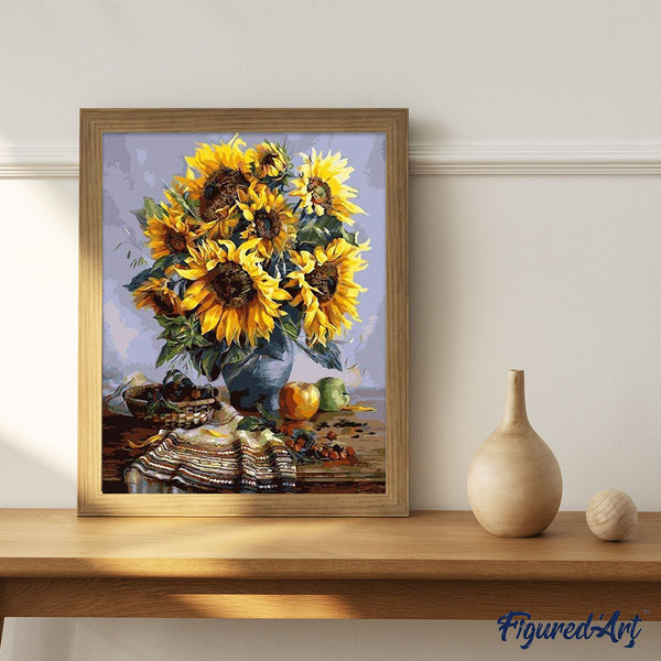paint by numbers | Bouquet of Sunflowers | flowers intermediate | FiguredArt