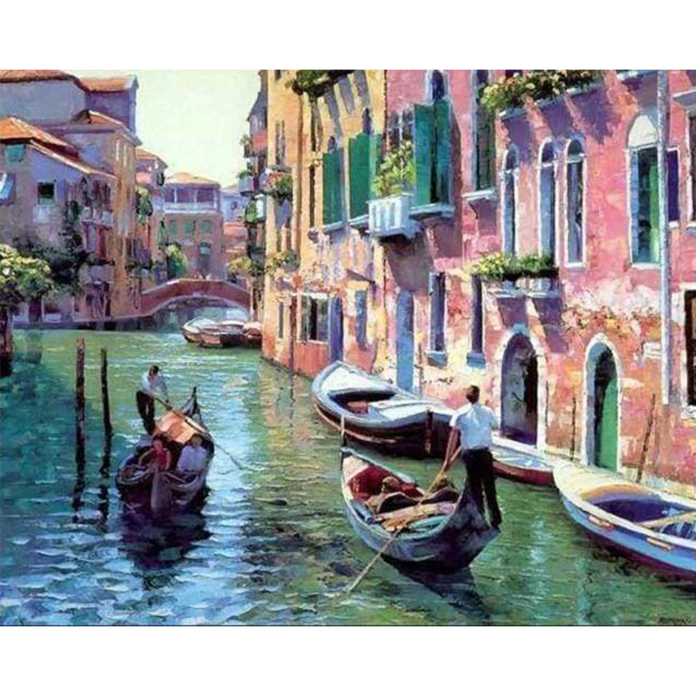 paint by numbers | Canals of Venice | cities intermediate | FiguredArt