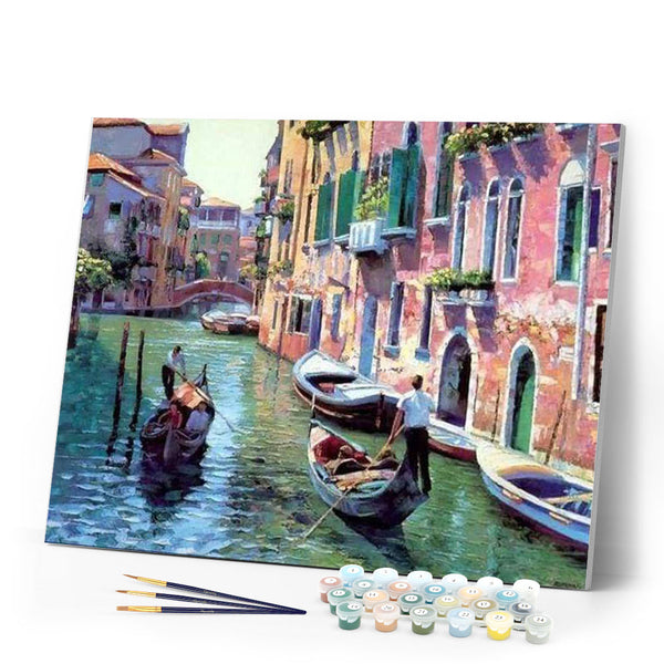 paint by numbers | Canals of Venice | cities intermediate | FiguredArt
