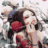 paint by numbers | Beautiful Asian lady | easy romance | FiguredArt