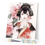 paint by numbers | Asian Lady with Roses | easy world | FiguredArt