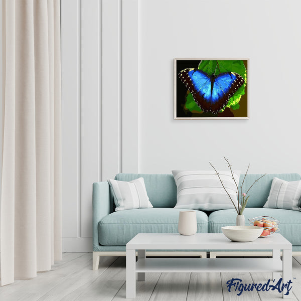 paint by numbers | Blue butterfly | animals butterflies easy | FiguredArt
