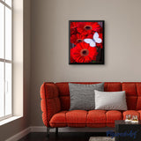 paint by numbers | Butterfly and Red Flowers | easy flowers | FiguredArt