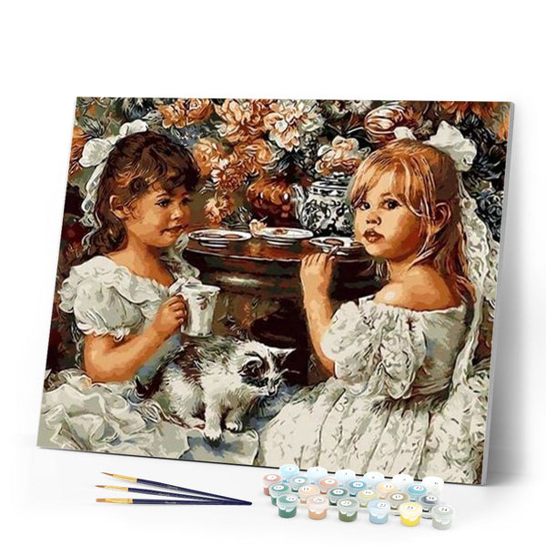 paint by numbers | Anna and Sally | advanced animals portrait romance | FiguredArt