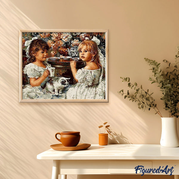 paint by numbers | Anna and Sally | advanced animals portrait romance | FiguredArt