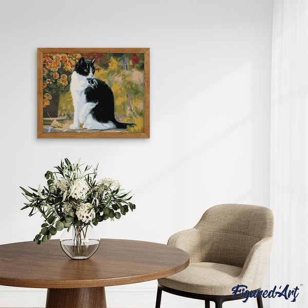 paint by numbers | Black and White Cat | advanced animals cats | FiguredArt