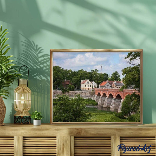 paint by numbers | Arch Bridge Township | advanced landscapes | FiguredArt