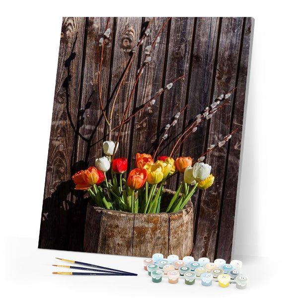 paint by numbers | Barrel of Flowers | advanced flowers | FiguredArt