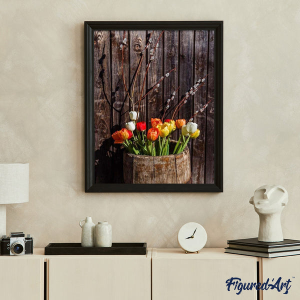 paint by numbers | Barrel of Flowers | advanced flowers | FiguredArt