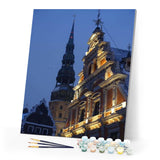 paint by numbers | Ancient Tower | cities intermediate | FiguredArt