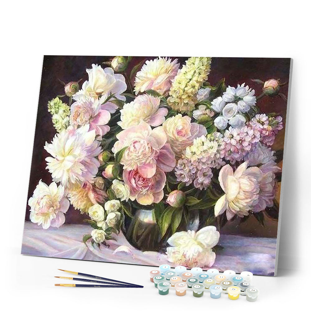 paint by numbers | Beautiful Vase | flowers intermediate | FiguredArt