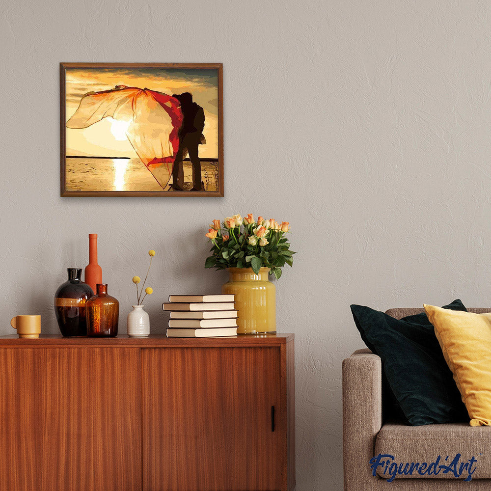 paint by numbers | Romantic Love near the seaside | easy landscapes romance | FiguredArt