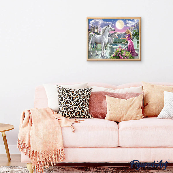 paint by numbers | Beauty and the Unicorn | advanced animals unicorns | FiguredArt