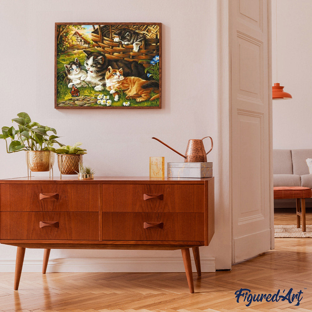 paint by numbers | Four Cats | animals cats intermediate | FiguredArt