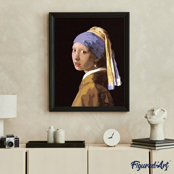 paint by numbers | Vermeer Girl with the Pearl | easy famous paintings | FiguredArt