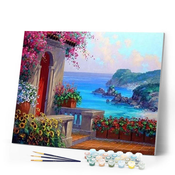 paint by numbers | Seaside in Greece | advanced landscapes | FiguredArt