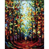 paint by numbers | In the Woods | intermediate landscapes trees | FiguredArt