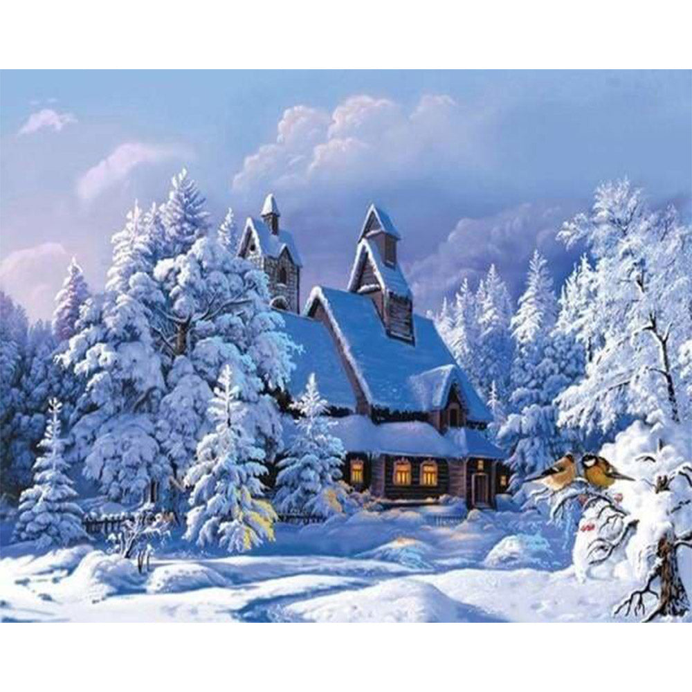 paint by numbers | Winter view | intermediate landscapes | FiguredArt