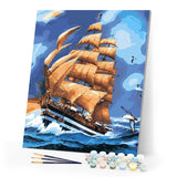 paint by numbers | Sailing Ship | easy ships and boats | FiguredArt