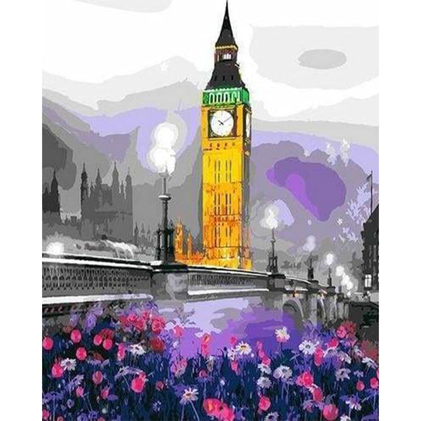 paint by numbers | Big Ben Garden | cities intermediate | FiguredArt