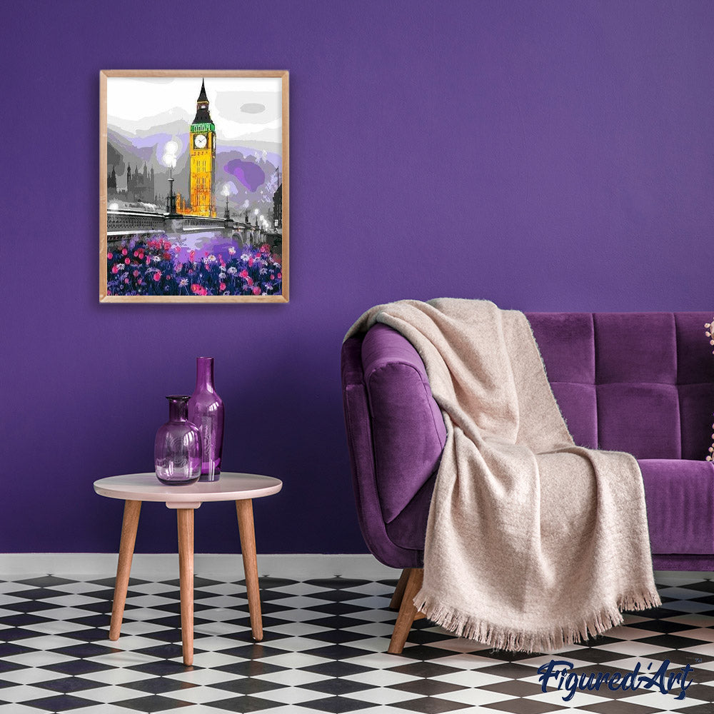paint by numbers | Big Ben Garden | cities intermediate | FiguredArt