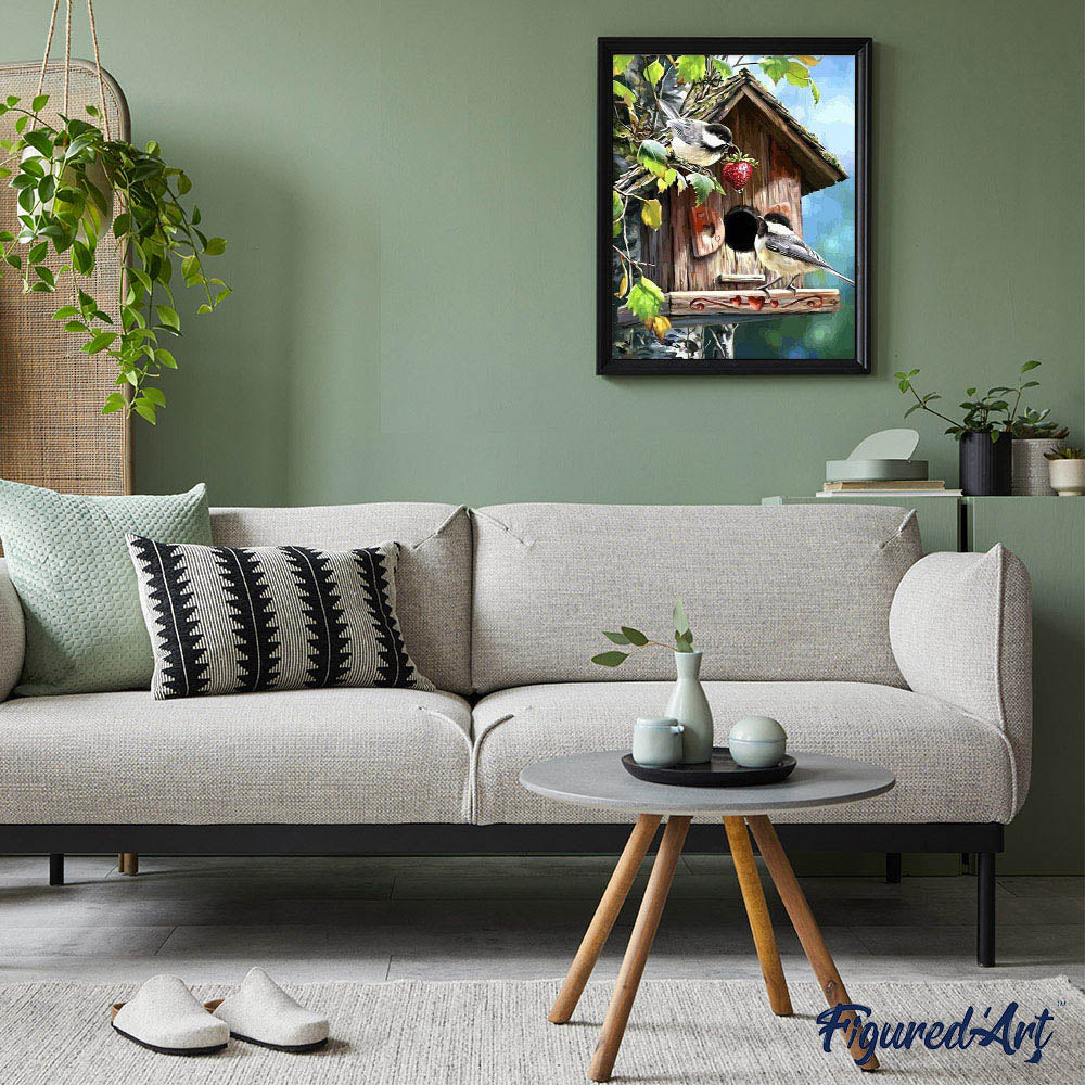 paint by numbers | Bird House | animals birds intermediate | FiguredArt