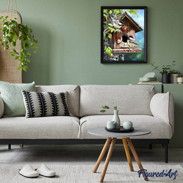 paint by numbers | Bird House | animals birds intermediate | FiguredArt