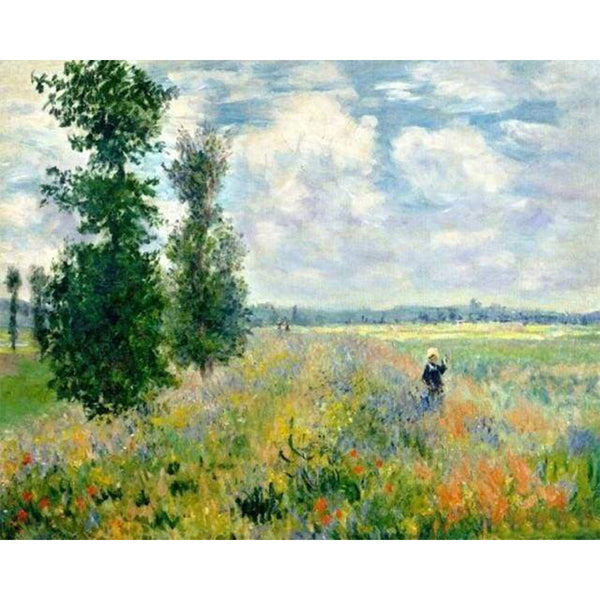 paint by numbers | Monet Field of Poppies | advanced famous paintings landscapes monet | FiguredArt