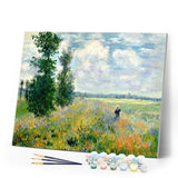 paint by numbers | Monet Field of Poppies | advanced famous paintings landscapes monet | FiguredArt