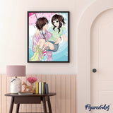 paint by numbers | Under the Rain | easy kids romance | FiguredArt